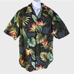 WEST NEWPORT THREADS Men's Short Sleeve Button Down Floral‎ Shirt 3XL